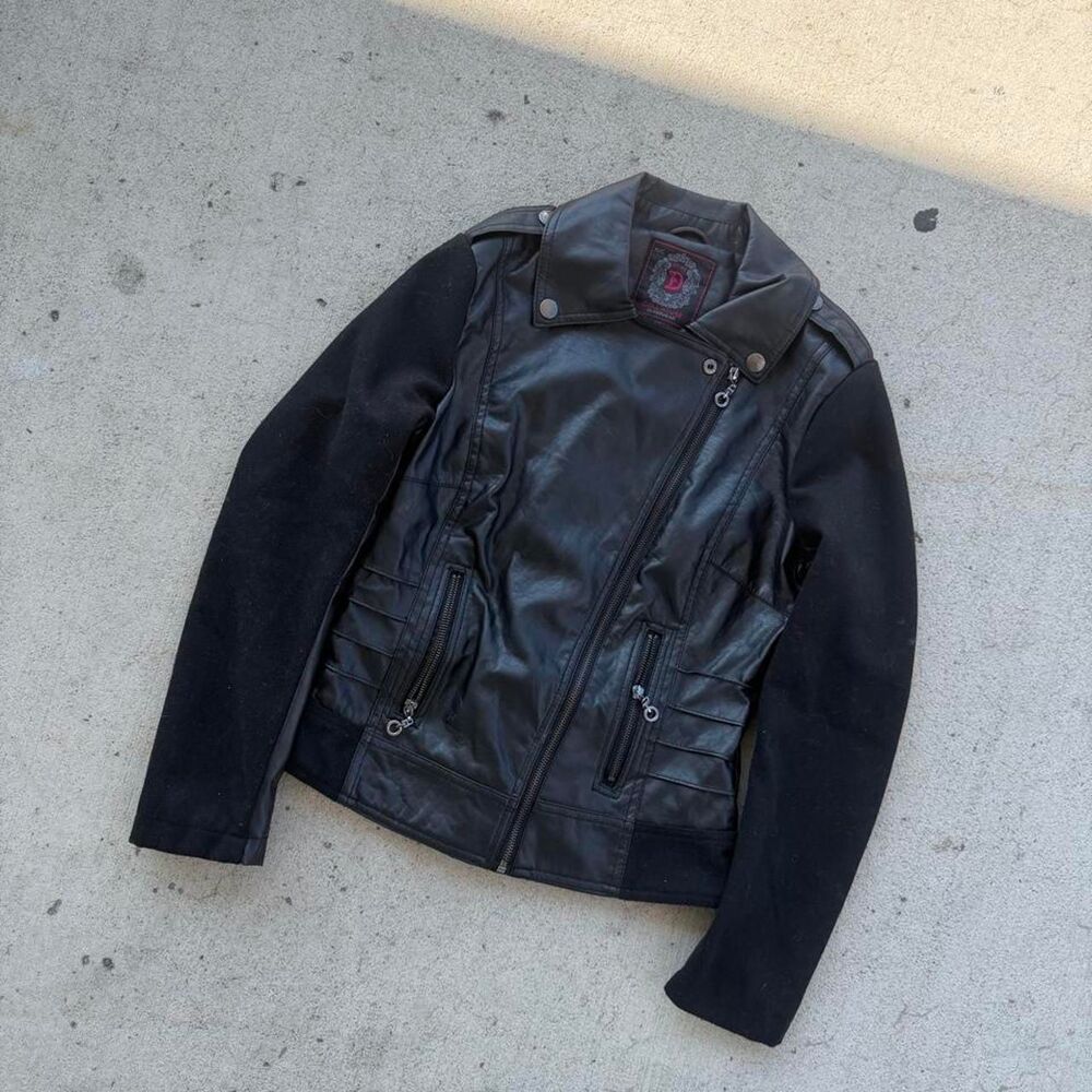 Y2K 2000’s Dollhouse Women’s Leather Jacket Side Zipper Size Medium
